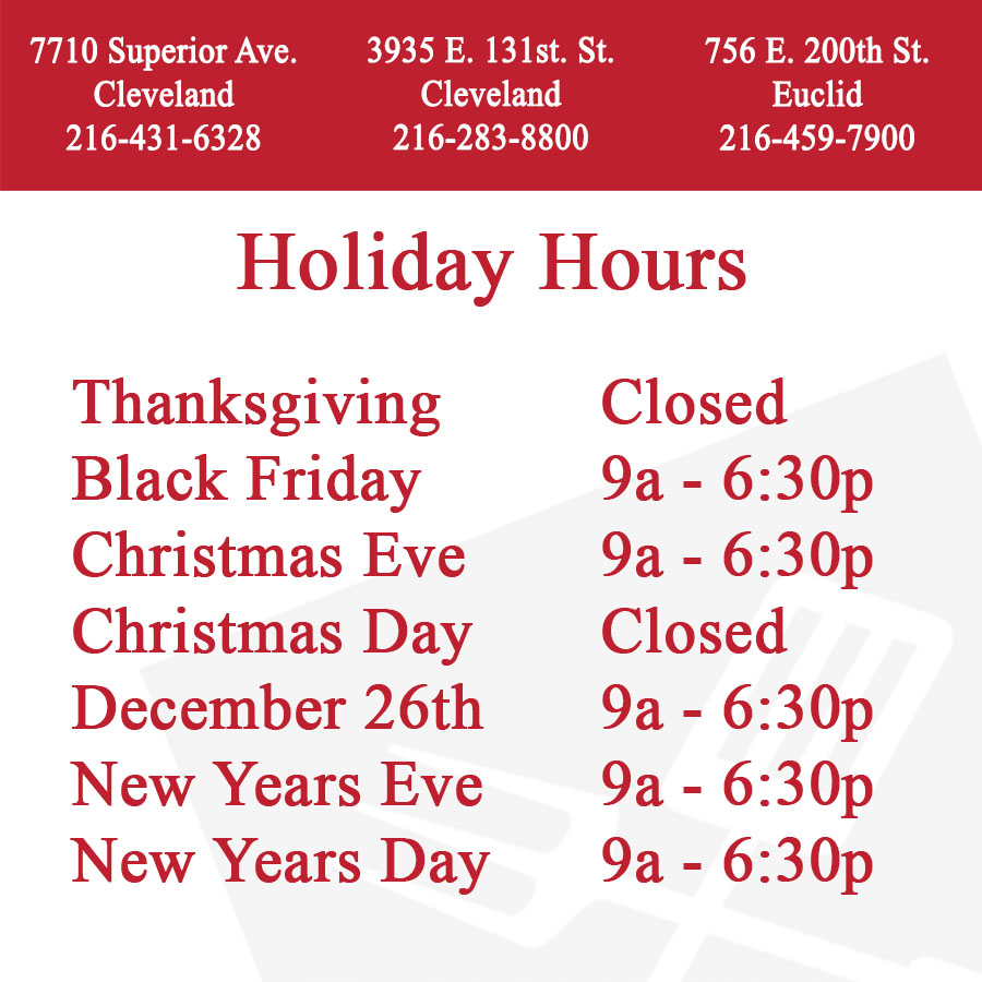 2024 Holiday Hours